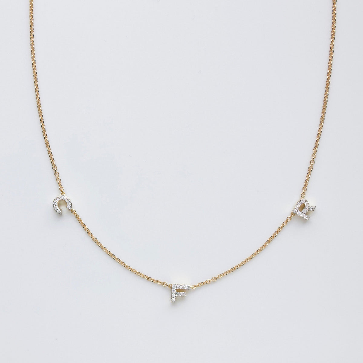 Custom Made Diamond Initial Necklace Main image