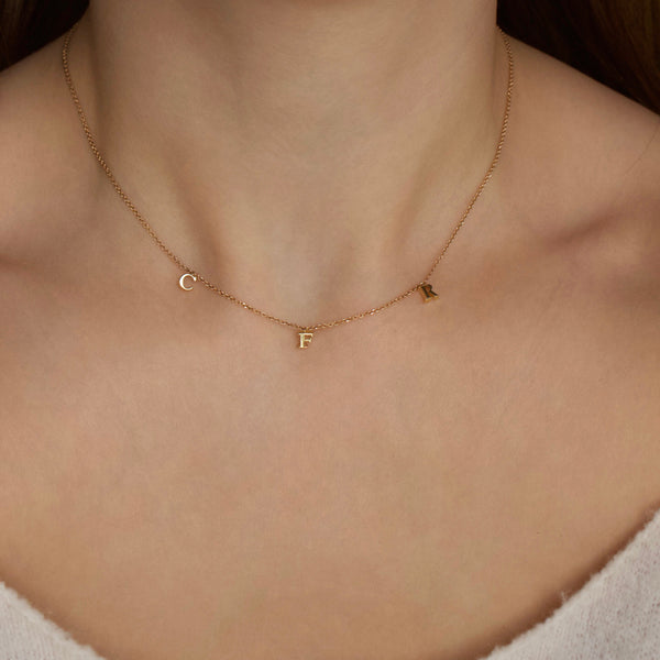 Custom Made Drop Initial Necklace
