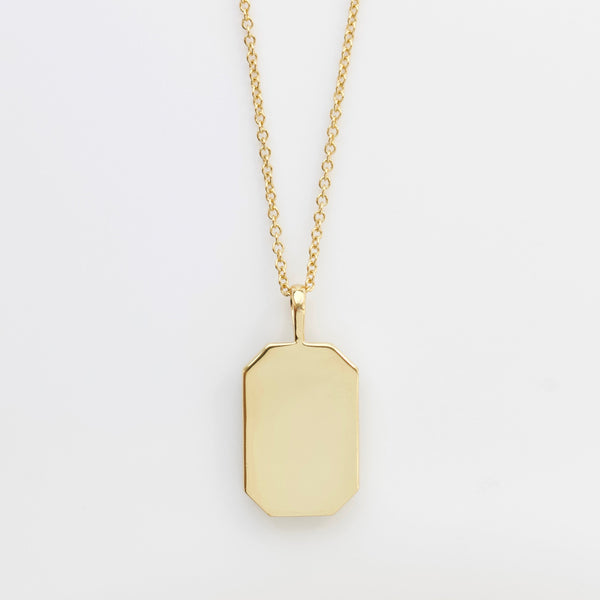 Black Mother Of Pearl Tarot Card Engravable Necklace