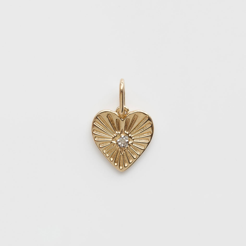 Treasured Diamond Heart Charm