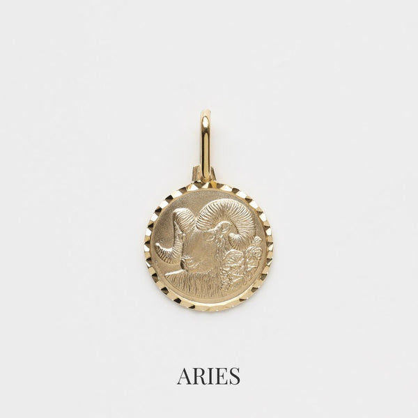 Treasured Zodiac Diamond Cut Pendant