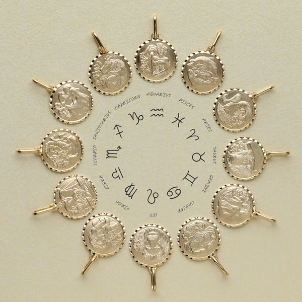 Treasured Zodiac Diamond Cut Pendant