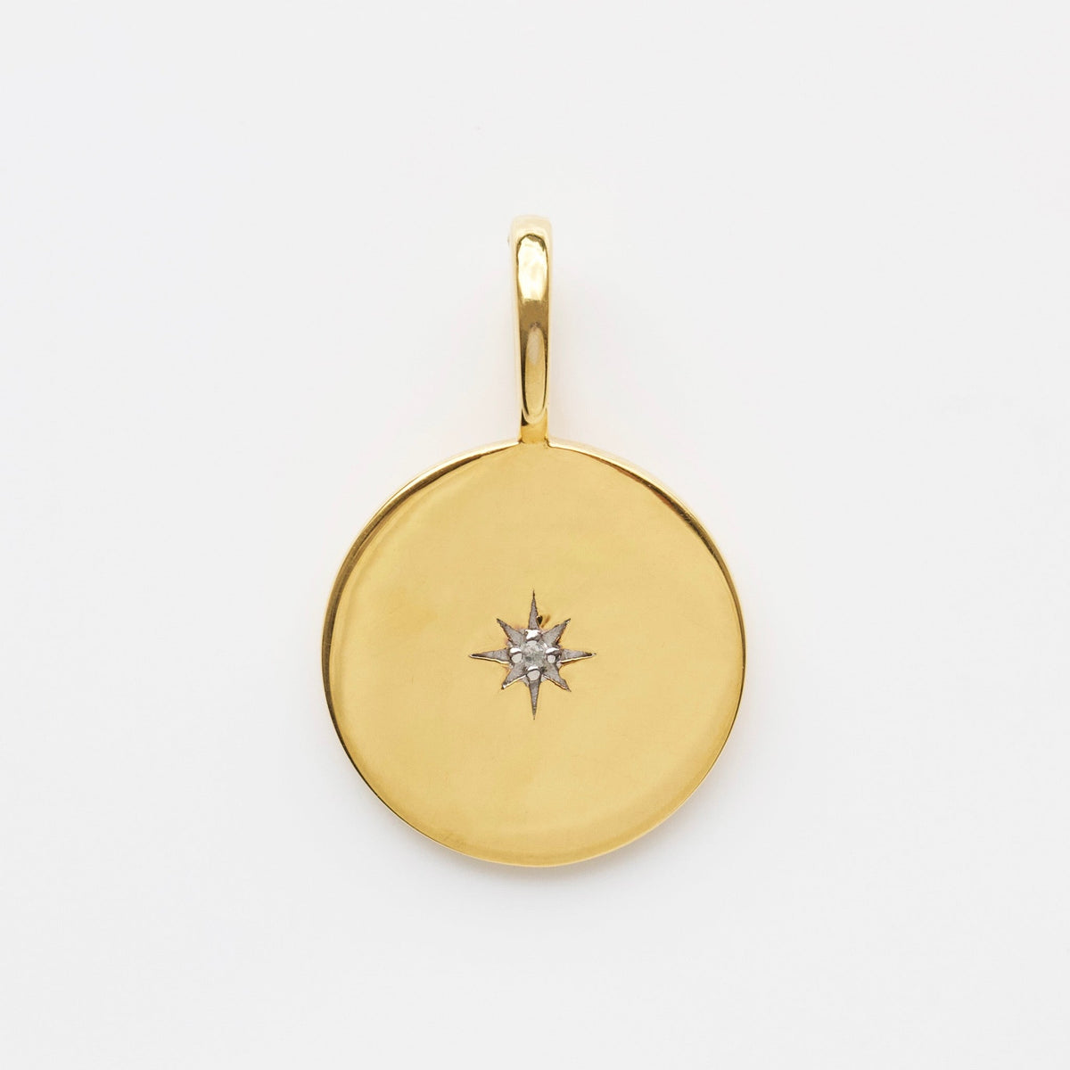 Star Set Diamond Engravable Pendant