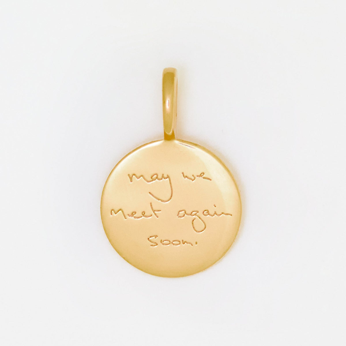 Engraved Handwriting Star Set Diamond Coin Main image