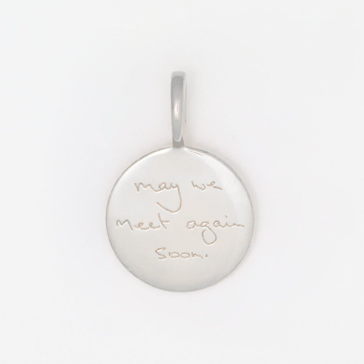 Engraved Handwriting Star Set Diamond Coin Main image