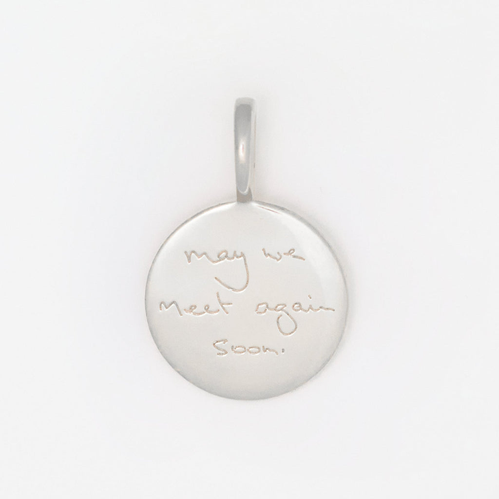 Engraved Handwriting Star Set Diamond Coin