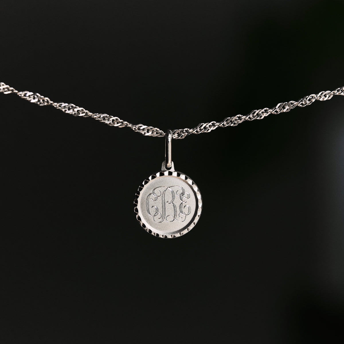 Heirloom Aurora Monogram Diamond Cut Coin