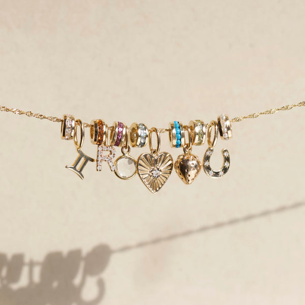 Treasured Diamond Heart Charm