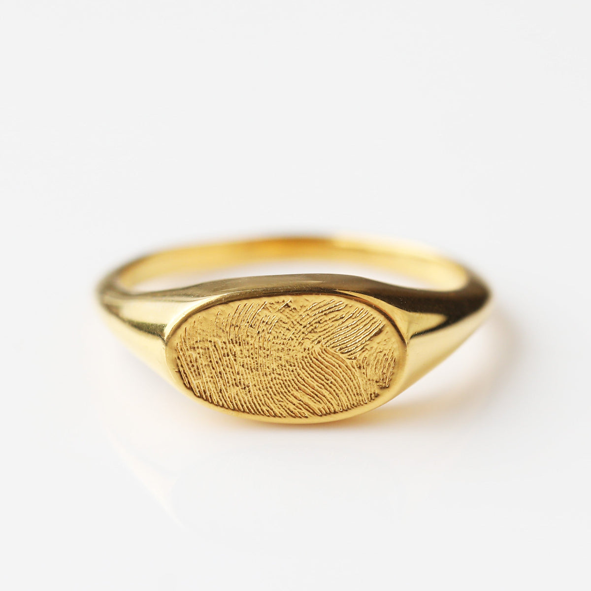 Custom Made Fingerprint Signet Ring Main image