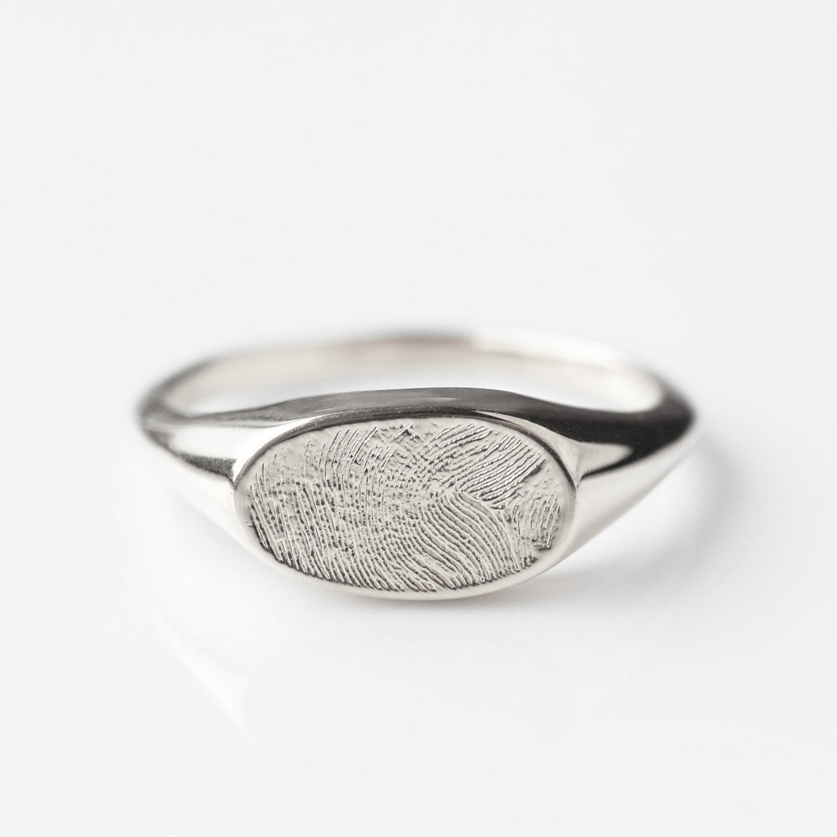 Custom Made Fingerprint Signet Ring Main image