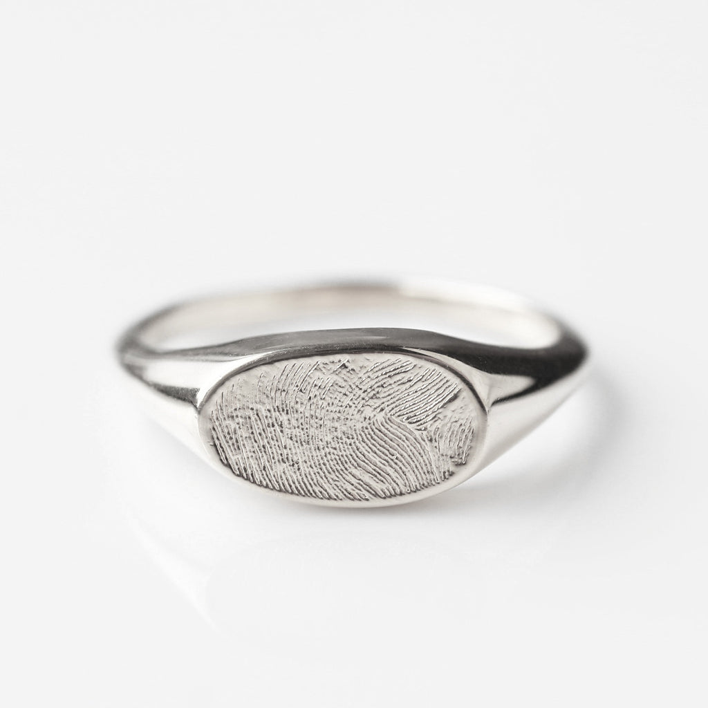 Custom Made Fingerprint Signet Ring