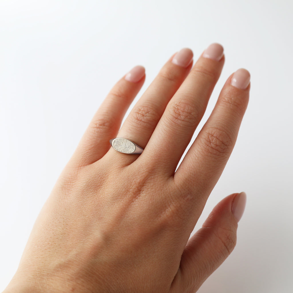 Custom Made Fingerprint Signet Ring