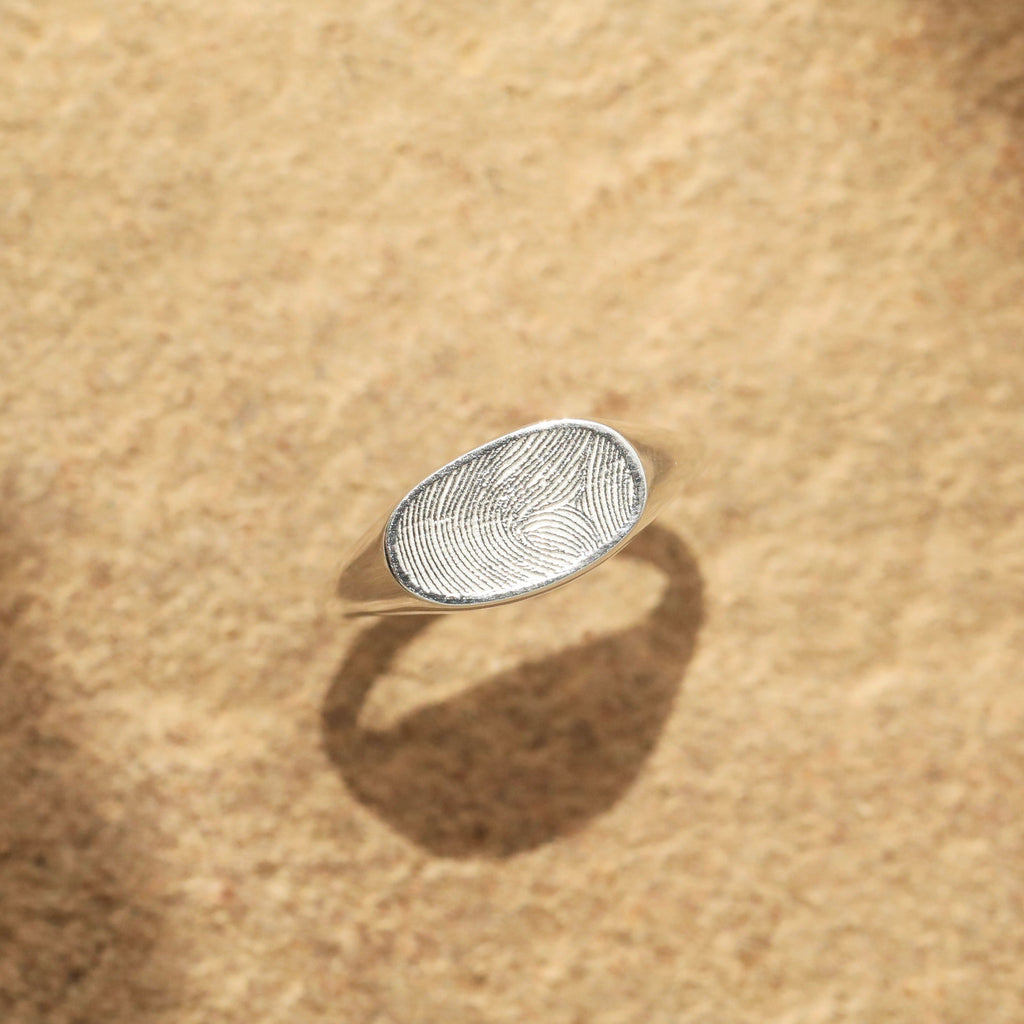 Custom Made Fingerprint Signet Ring
