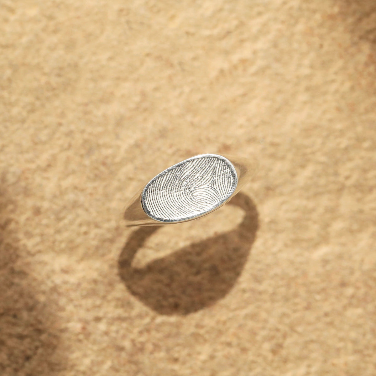 Custom Made Fingerprint Signet Ring