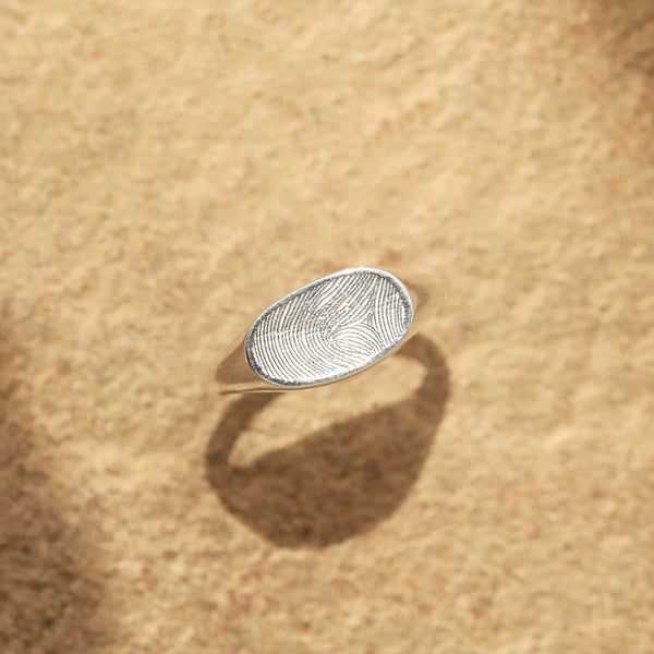 Custom Made Fingerprint Signet Ring