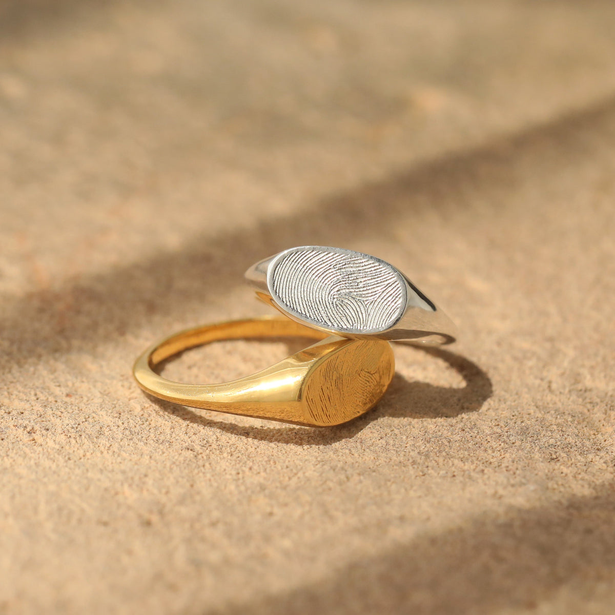 Custom Made Fingerprint Signet Ring