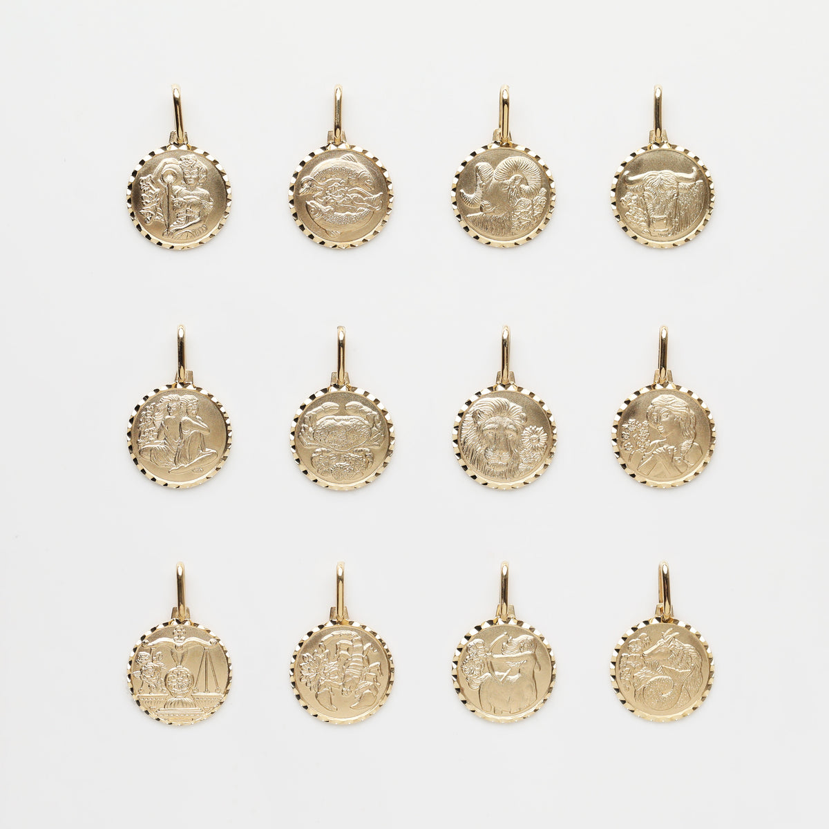 Treasured Zodiac Diamond Cut Pendant Main image