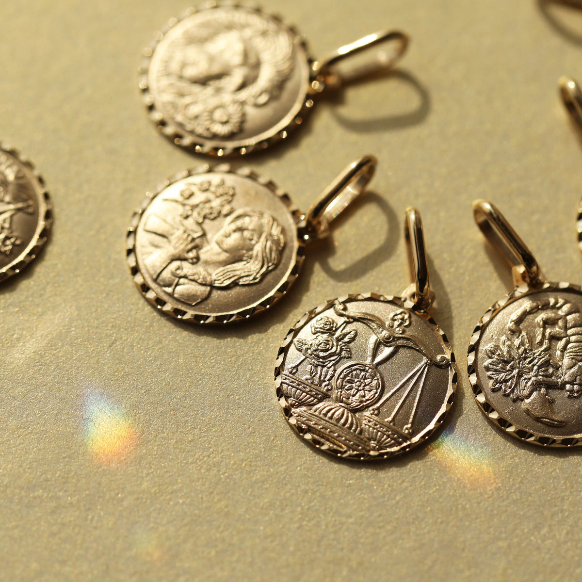 Treasured Zodiac Diamond Cut Pendant