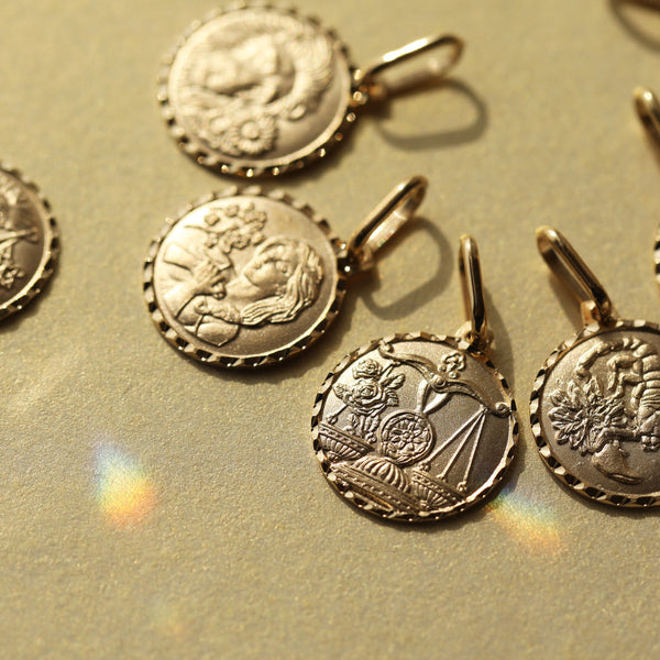 Treasured Zodiac Diamond Cut Pendant