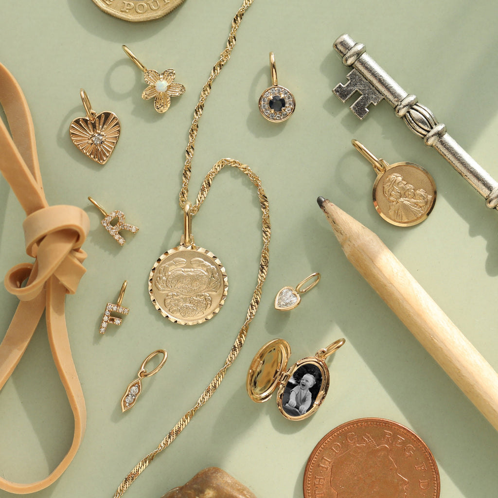 Treasured Zodiac Diamond Cut Pendant
