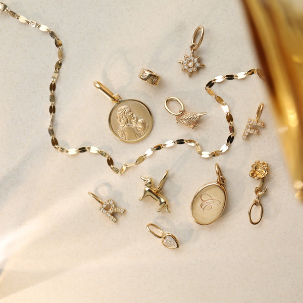 Treasured Diamond Initial Charm