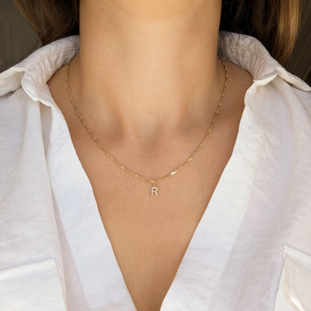 Treasured Diamond Initial Charm