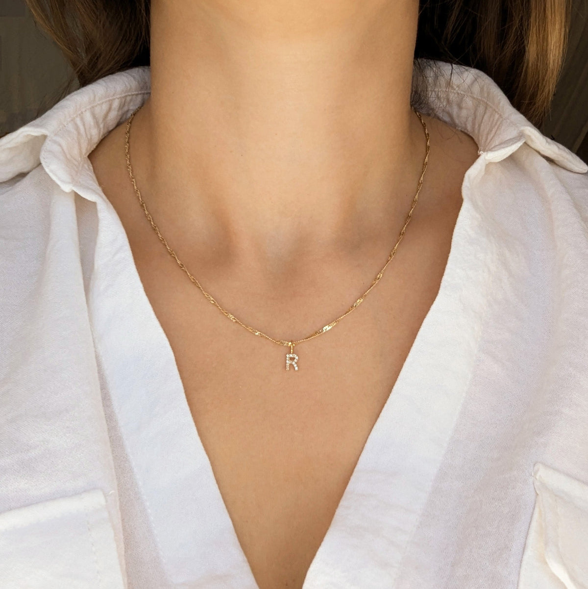 Treasured Diamond Initial Charm