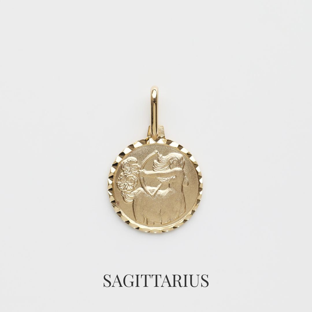 Treasured Zodiac Diamond Cut Pendant