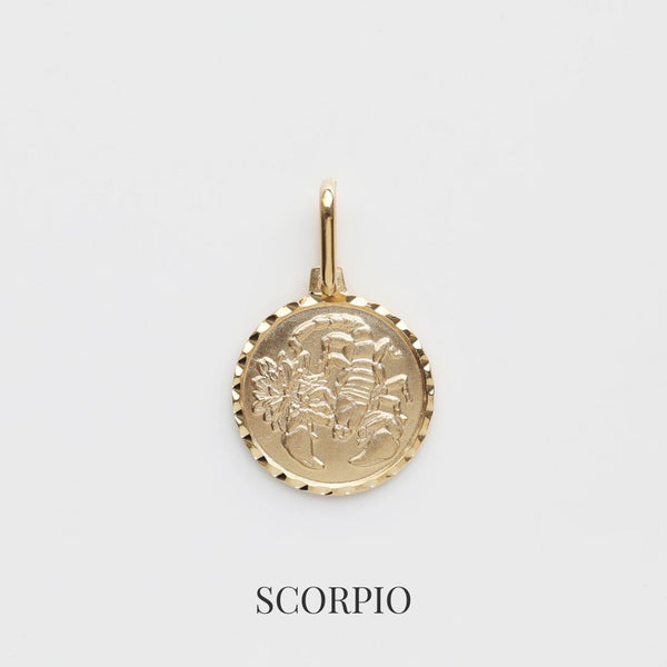Treasured Zodiac Diamond Cut Pendant